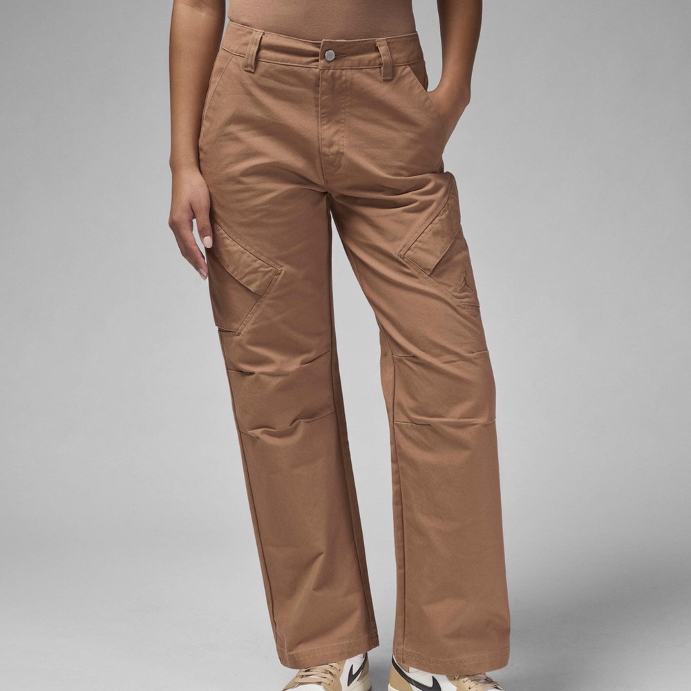 Air Jordan Women S TALL Brown Athleisure Utility Cargo Chicago Trouser Pants NWT
